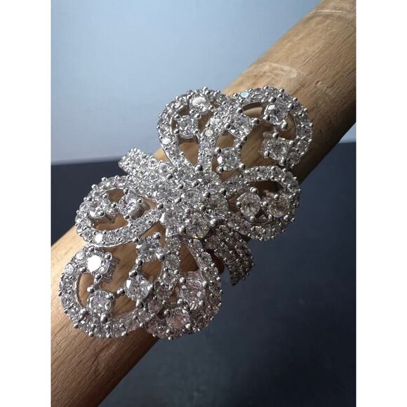 CZ cocktail ring In sterling silver size 9.5 - Picture 1 of 10